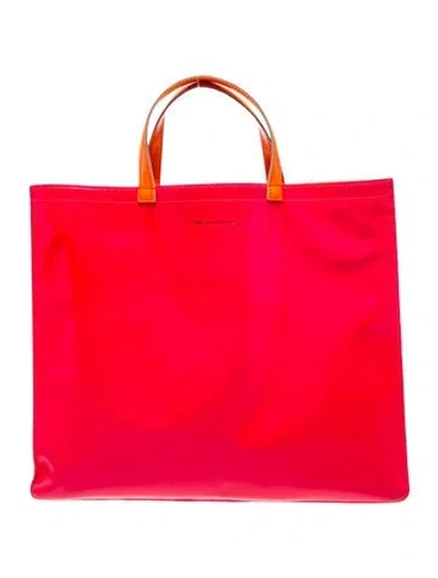 Pre-owned Comme Des Garçons Leather Top Handle Bag In Pink