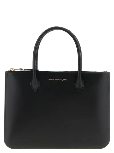 Comme Des Garçons Leather Tote Bag In Black