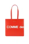 COMME DES GARÇONS LEATHER TOTE BAG WITH LOGO