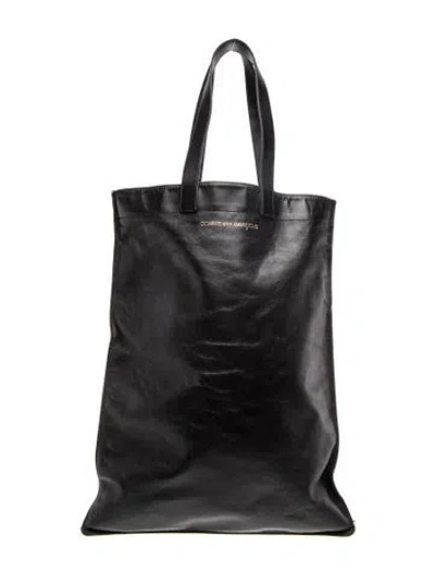 Pre-owned Comme Des Garçons Leather Tote In Black