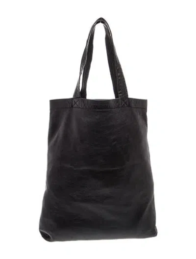 Pre-owned Comme Des Garçons Leather Tote In Black