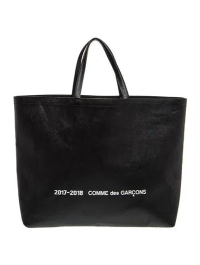 Pre-owned Comme Des Garçons Leather Tote In Black