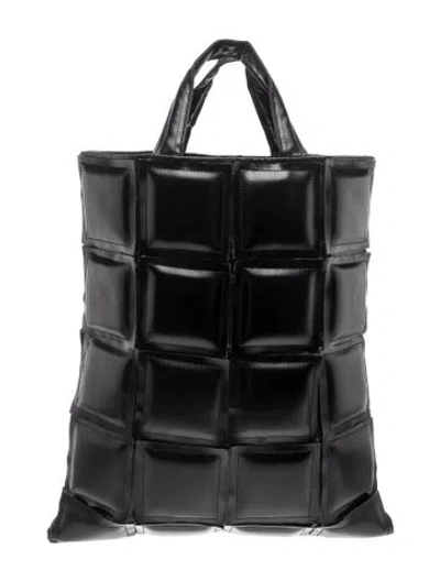Pre-owned Comme Des Garçons Leather Tote In Black