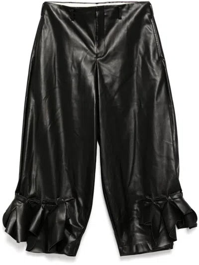 Comme Des Garçons Hose Aus Leder In Schwarz