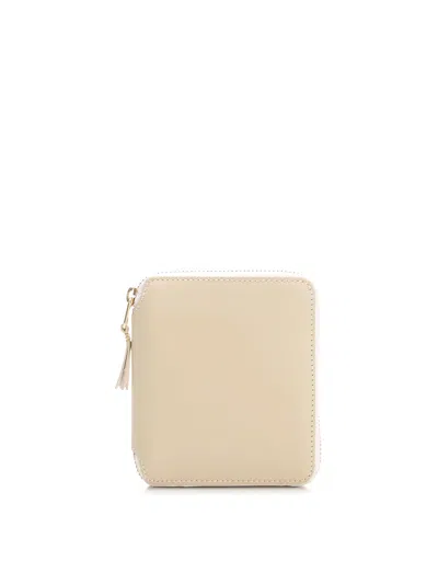 Comme Des Garçons Leather Vertical Wallet In White