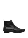 Comme Des Garçons Textured-sole Ankle Boots In Black