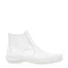Comme Des Garçons Side-zip Ridge-sole Ankle Boots In White