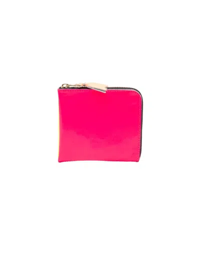 Comme Des Garçons Leather Wallet In Pink
