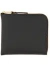 Comme Des Garçons Streamlined Leather Line With Smooth Finish In Black