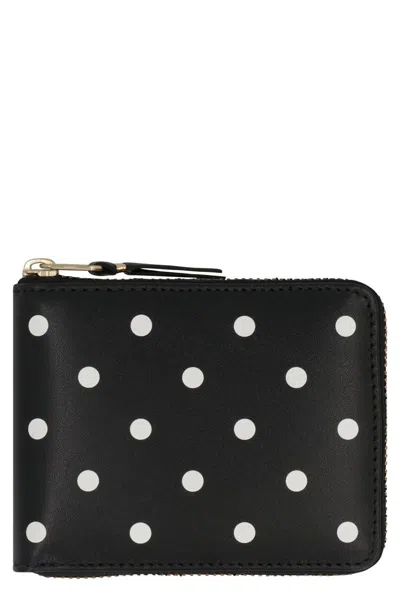 Comme Des Garçons Leather Wallet In Black