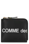 Comme Des Garçons Black Logo Wallet In Black