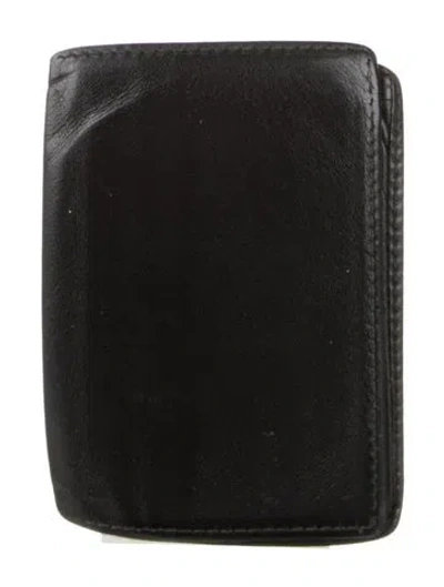 Pre-owned Comme Des Garçons Leather Wallet In Black
