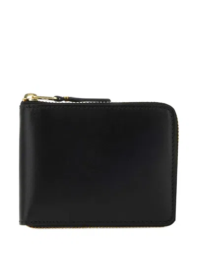 Comme Des Garçons Leather Wallet In Black