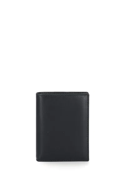 Comme Des Garçons Leather Wallet In Black