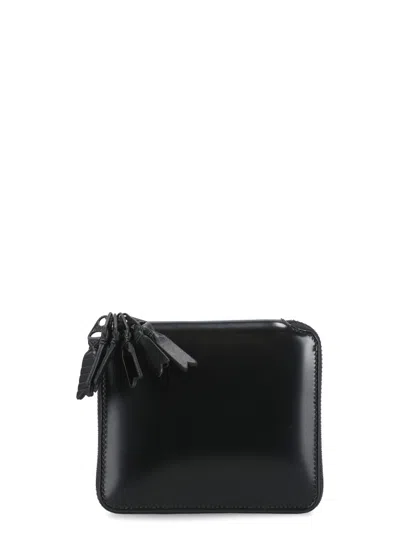 Comme Des Garçons Leather Wallet In Black