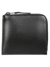 Comme Des Garçons Leather Wallet In Black