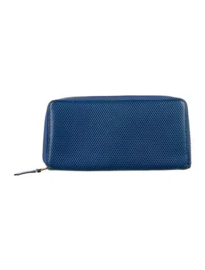 Pre-owned Comme Des Garçons Leather Wallet In Blue