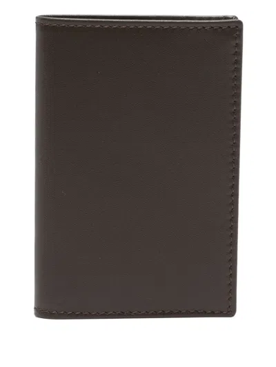 Comme Des Garçons Leather Wallet In Brown