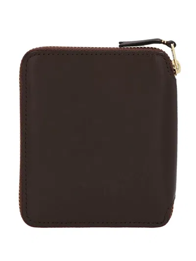 Comme Des Garçons Leather Wallet In Brown