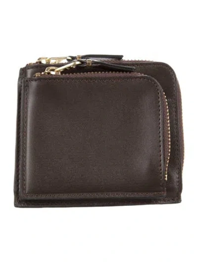 Pre-owned Comme Des Garçons Leather Wallet In Brown