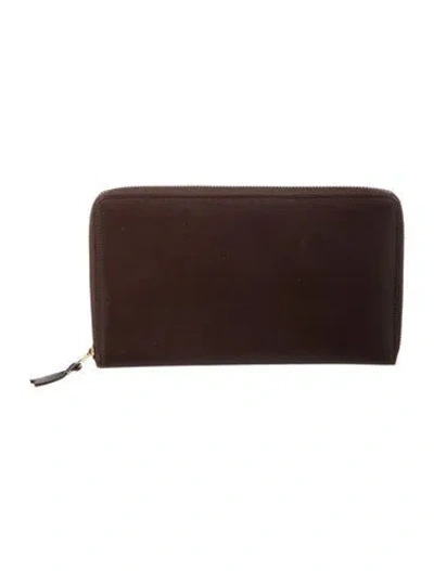 Pre-owned Comme Des Garçons Leather Wallet In Brown