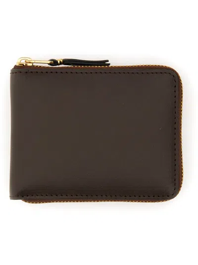 Comme Des Garçons Leather Wallet In Brown