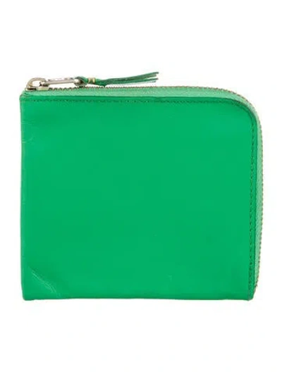 Pre-owned Comme Des Garçons Leather Wallet In Green