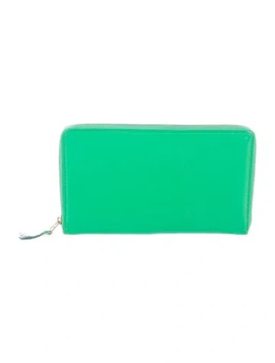 Pre-owned Comme Des Garçons Leather Wallet In Green