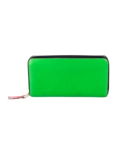 Pre-owned Comme Des Garçons Leather Wallet In Green