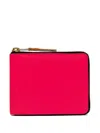 Comme Des Garçons Leather Wallet In Pink