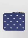 Comme Des Garçons Leather Wallet Polka-dot Gold-tone Hardware