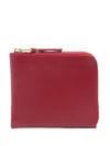 Comme Des Garçons Leather Wallet In Red