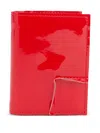 Comme Des Garçons Leather Wallet In Red