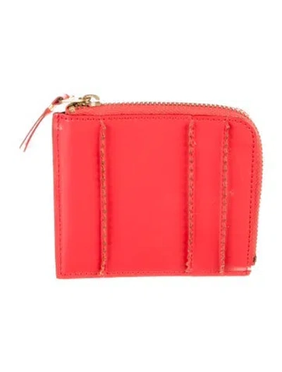 Pre-owned Comme Des Garçons Leather Wallet In Red