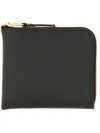 Comme Des Garçons Streamlined Leather Line With Smooth Finish In Black