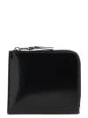 Comme Des Garçons Compact Small Leather Wallet Size In Black