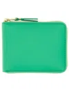 Comme Des Garçons Classic Small Zip Wallet In Green