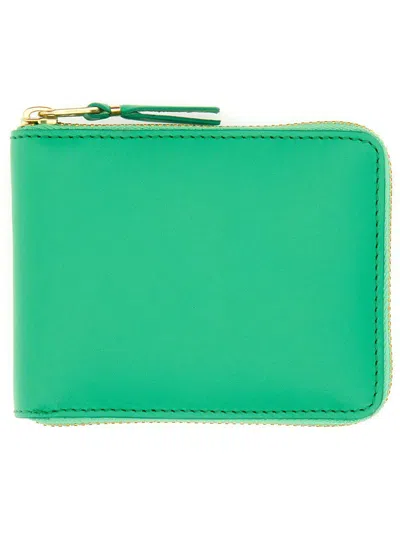 Comme Des Garçons Leather Wallet Unisex In Green