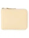 Comme Des Garçons Leather Wallet With Coin Pocket And Multiple Card Slots In White