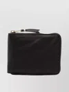 Comme Des Garçons Leather Wallet With Coin Pocket And Card Slots In Black