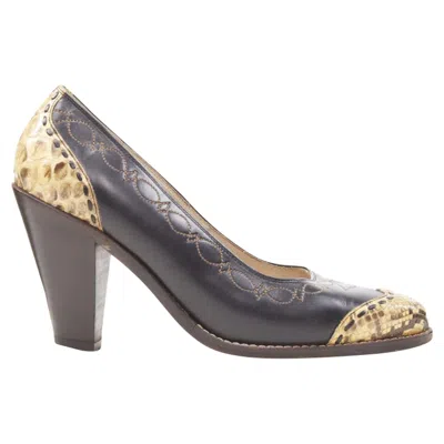 Comme Des Garçons Comme Des Garcons Leather Western Cuban Heel In Black