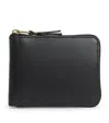 Comme Des Garçons Leather Zipped Wallet In Black