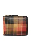 Comme Des Garçons Lenticular Tartan U-zip Wallet In Multi