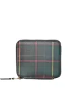 Comme Des Garçons Lenticular Tartan U-zip Wallet In Multi