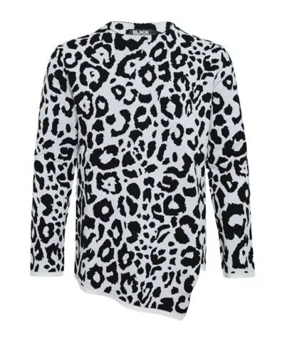 Comme Des Garçons Leopard-pattern Knit Sweater In Multi