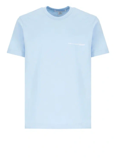 Comme Des Garçons Light Blue Cotton T-shirt