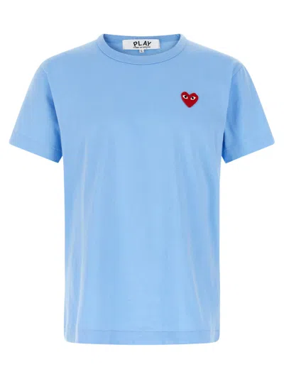 Comme Des Garçons Light Blue Logo Patch T-shirt