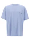 Comme Des Garçons Logo Print Crew Neck T-shirt In Light Blue