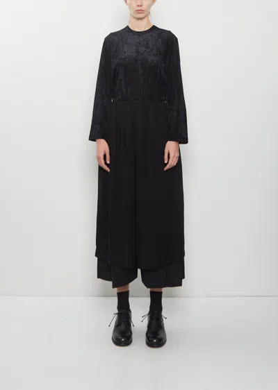 Comme Des Garçons Light Wool Tropical X Polyester Georgette 2 Pants In Black