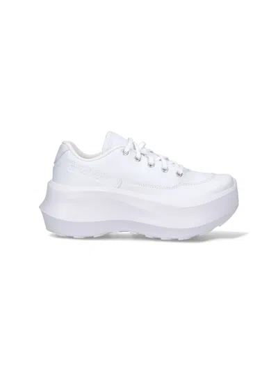 Comme Des Garçons Comme Des Garcons Lightweight Cowhide Sneakers For Women In White
